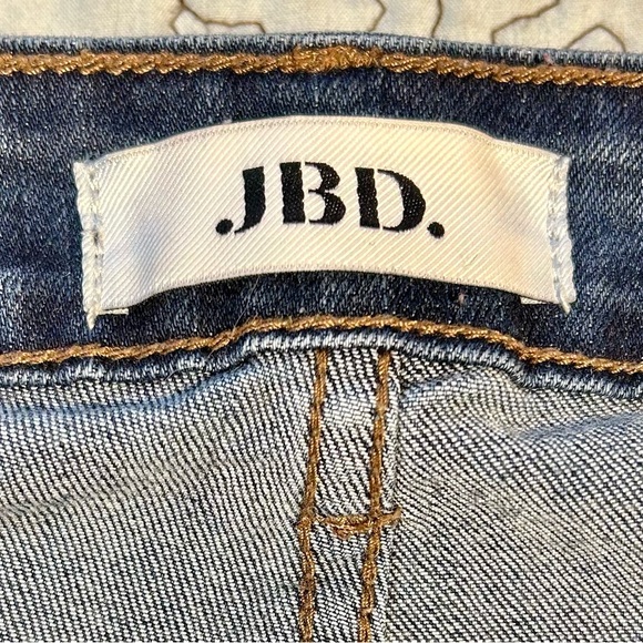 JBD-Just Black Denim Exposed Button Fly Raw Hem Crop Ankle Length Jeans Sz 27 - Picture 9 of 11